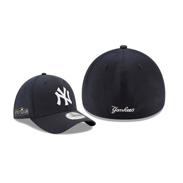 Men's New York Yankees 2020 Postseason Navy Side Patch 39THIRTY Flex Hat