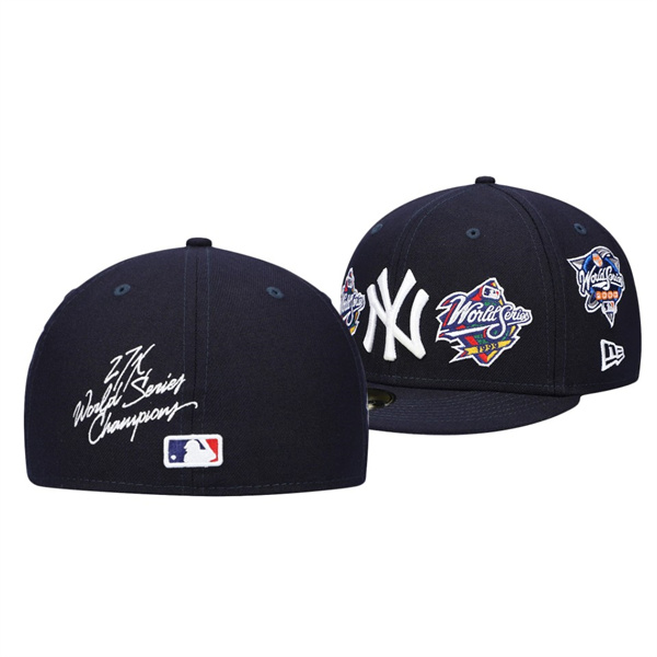 New York Yankees 27x World Series Champions Navy 59FIFTY Fitted Hat