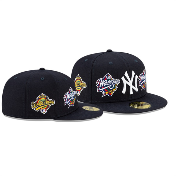 New York Yankees World Champions Navy 59FIFTY Fitted Hat