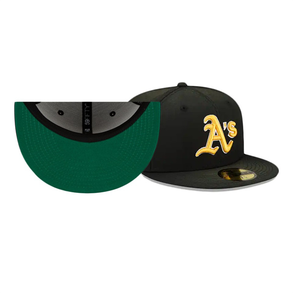 Oakland Athletics Sun Fade Black 59FIFTY Fitted Hat