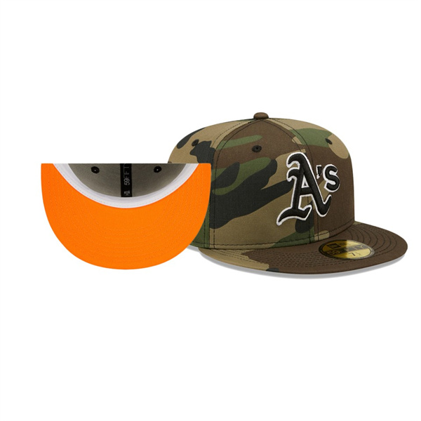 Oakland Athletics 40th Anniversary Camo Flame Undervisor 59FIFTY Fitted Hat