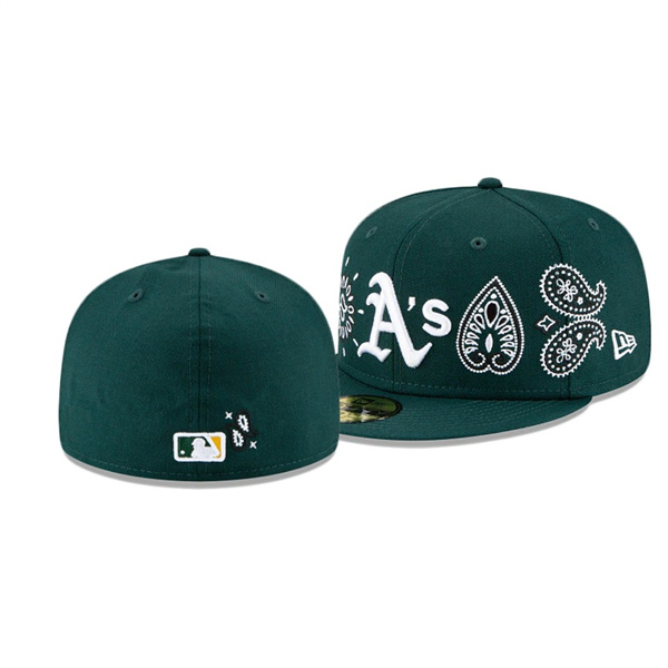 Oakland Athletics Paisley Elements Green 59FIFTY Fitted Hat