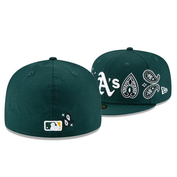 Oakland Athletics Paisley Elements Green 59FITY Fitted Hat
