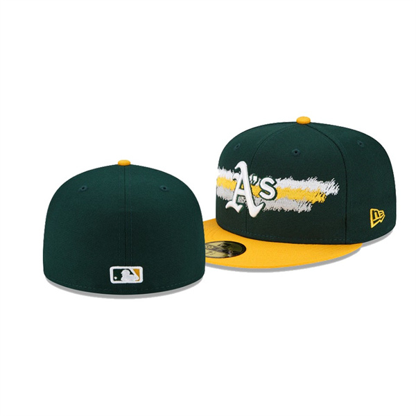 Oakland Athletics Scribble Green 59FIFTY Fitted Hat