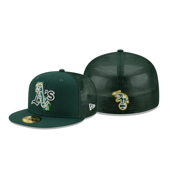 Men's Oakland Athletics State Fill Green Meshback 59FIFTY Fitted Hat