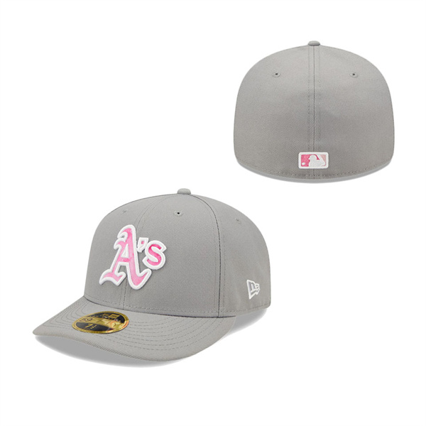 Men's Oakland Athletics New Era Gray 2022 Mother's Day On-Field Low Profile 59FIFTY Fitted Hat