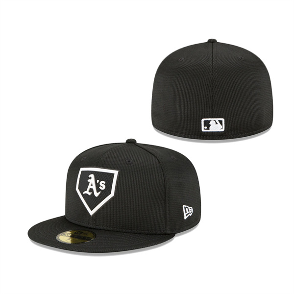 Men's Oakland Athletics New Era Black 2022 Clubhouse 59FIFTY Fitted Hat