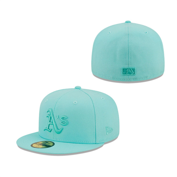 Oakland Athletics New Era Icon Color Pack 59FIFTY Fitted Hat Turquoise