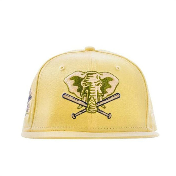 New Era X Shoe Palace Oakland Athletics Canary Yellows 59FIFTY Fitted Hat