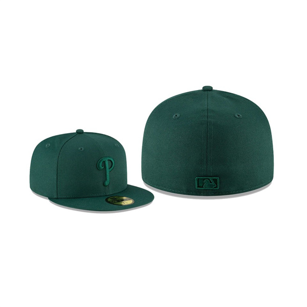 Men's Philadelphia Phillies Tonal Dark Green 59FIFTY Fitted Hat