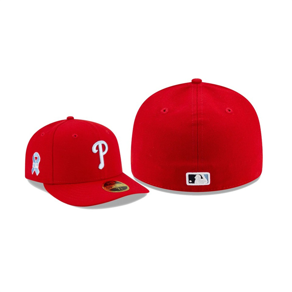Men's Philadelphia Phillies 2021 Father's Day Red On-Field Low Profile 59FIFTY Fitted Hat