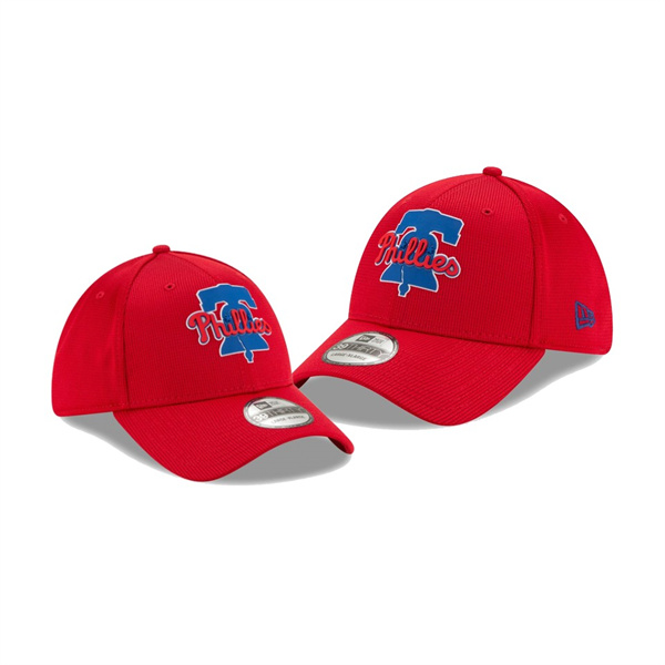 Men's Phillies Clubhouse Red 39THIRTY Flex Hat