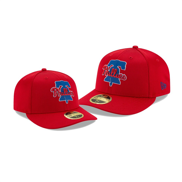 Men's Phillies Clubhouse Red Low Profile 59FIFTY Fitted Hat
