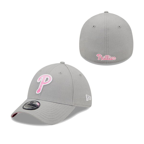 Men's Philadelphia Phillies New Era Gray 2022 Mother's Day 39THIRTY Flex Hat