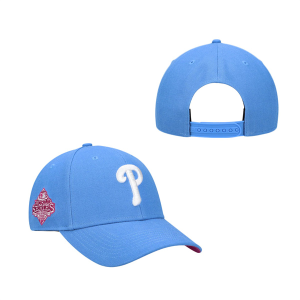 Philadelphia Phillies '47 2008 World Series Orchid Undervisor MVP Snapback Hat Periwinkle