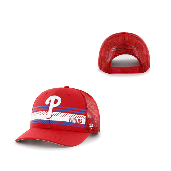 Philadelphia Phillies '47 Cumberland Trucker Snapback Hat Red