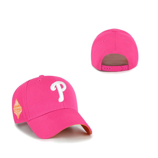 Philadelphia Phillies '47 Mango Undervisor MVP 2008 World Series Snapback Hat Pink