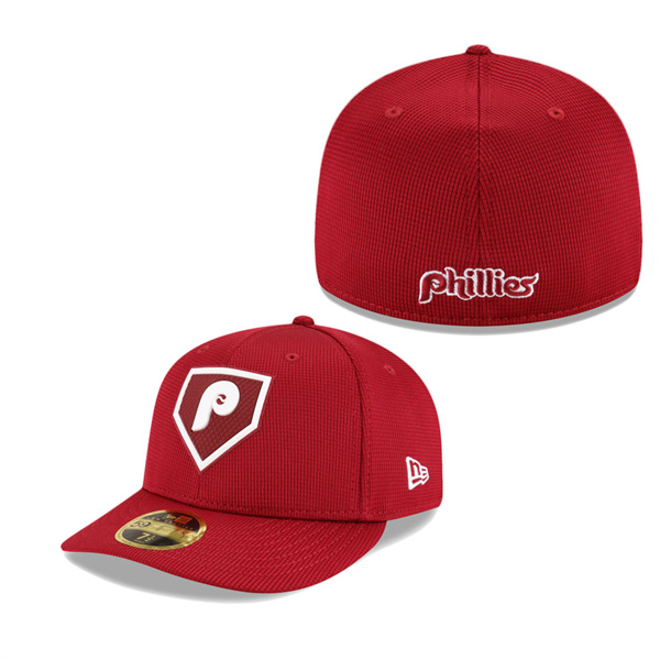 Philadelphia Phillies Burgundy Clubhouse Cooperstown Collection Low Profile Fitted Hat