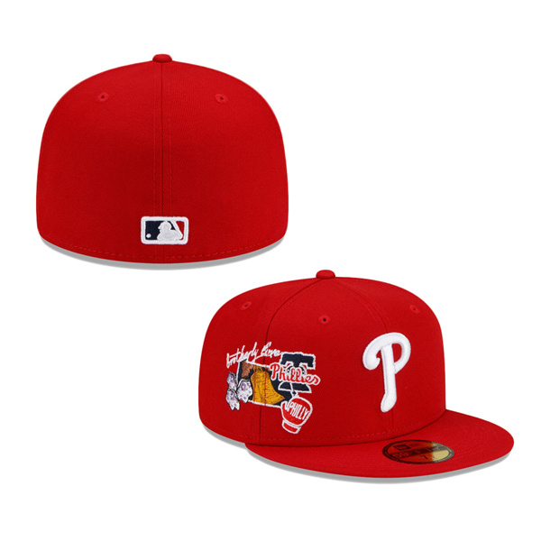 Philadelphia Phillies New Era City Cluster 59FIFTY Fitted Hat Red
