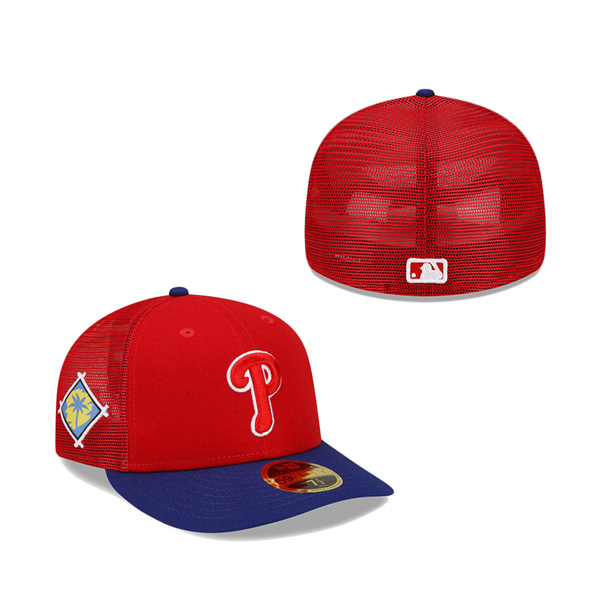 Philadelphia Phillies New Era 2022 Spring Training Low Profile 59FIFTY Fitted Hat Red Royal