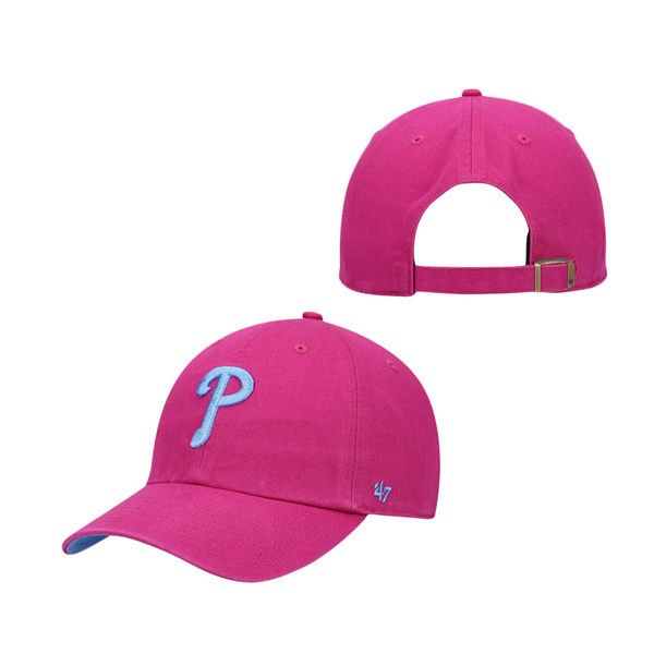 Philadelphia Phillies '47 Periwinkle Orchid Undervisor Clean Up Adjustable Hat Pink