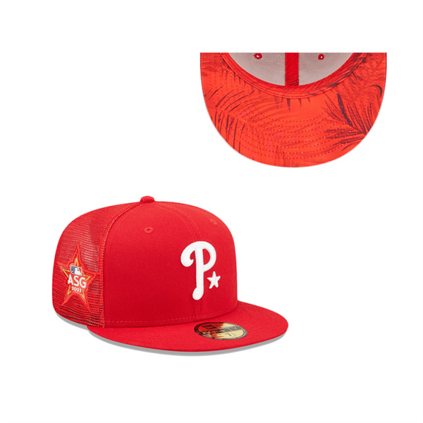 Philadelphia Phillies Red 2022 MLB All-Star Game Workout 59FIFTY Fitted Hat