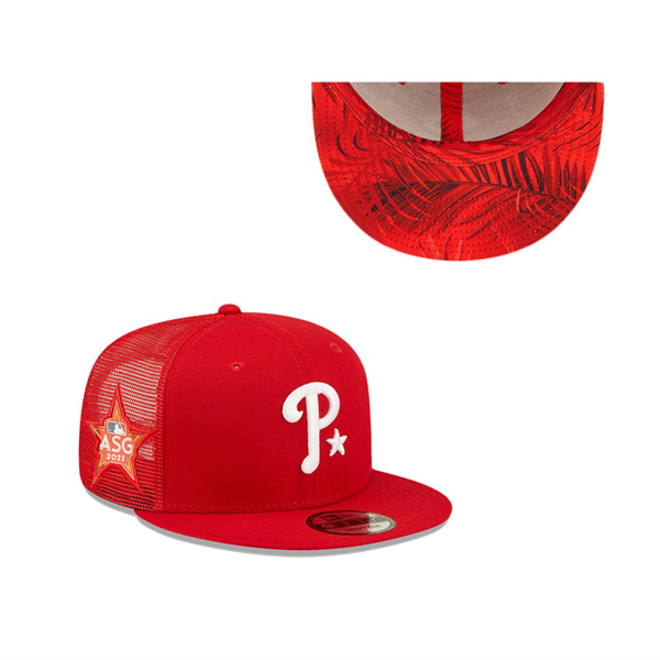 Philadelphia Phillies Red 2022 MLB All-Star Game Workout 9FIFTY Snapback Adjustable Hat