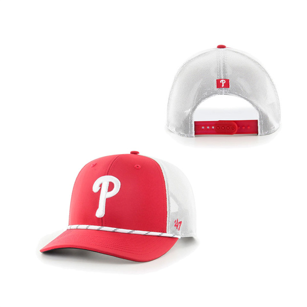 Men's Philadelphia Phillies '47 Red Burden Trucker Snapback Hat
