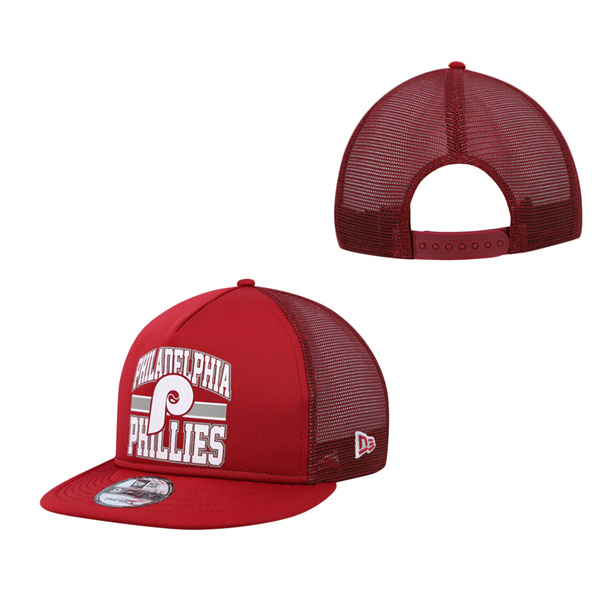 Men's Philadelphia Phillies Red Logo 9FIFTY Trucker Snapback Hat