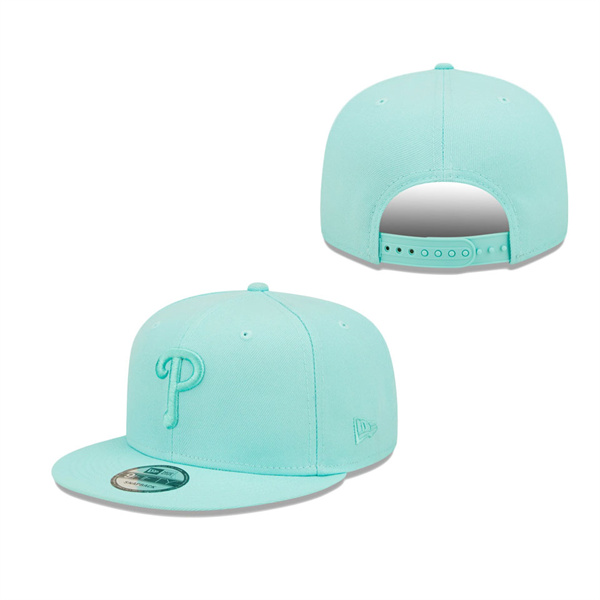 Men's Philadelphia Phillies New Era Turquoise Spring Color Pack 9FIFTY Snapback Hat