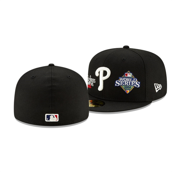 Philadelphia Phillies 2008 World Series Champions Black 59FIFTY Hat