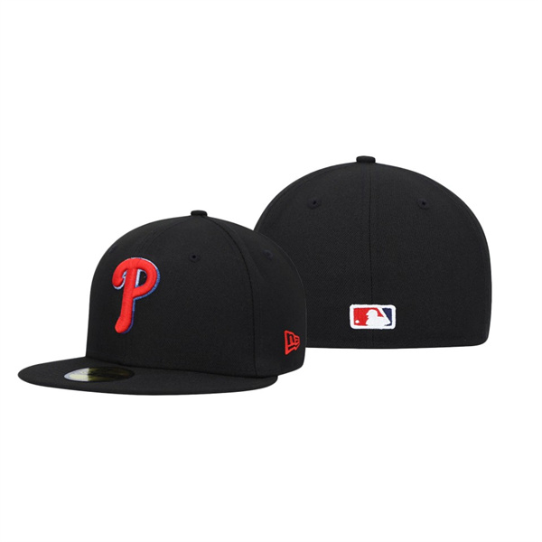 Philadelphia Phillies Color Dupe Black 59FIFTY Fitted Hat