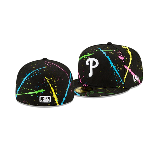 Philadelphia Phillies Streakpop Black 59FIFTY Fitted Hat