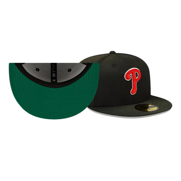 Philadelphia Phillies Sun Fade Black 59FIFTY Fitted Hat