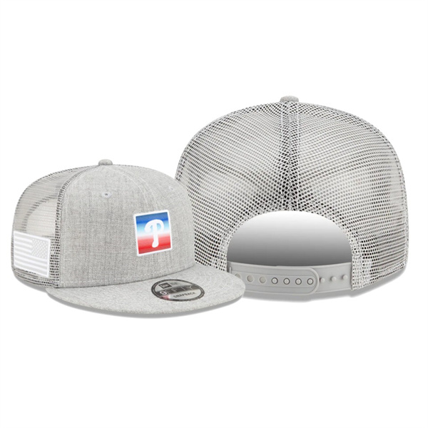 Men's Phillies USA Pop Gray 9FIFTY Snapback Hat