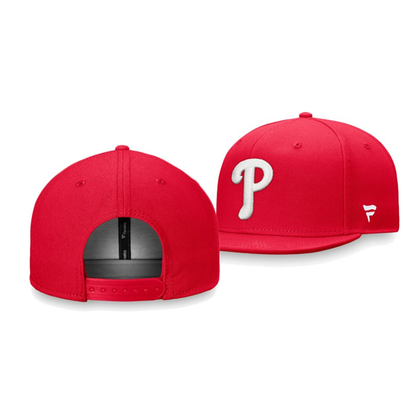 Men's Phillies Core Red Adjustable Snapback Hat