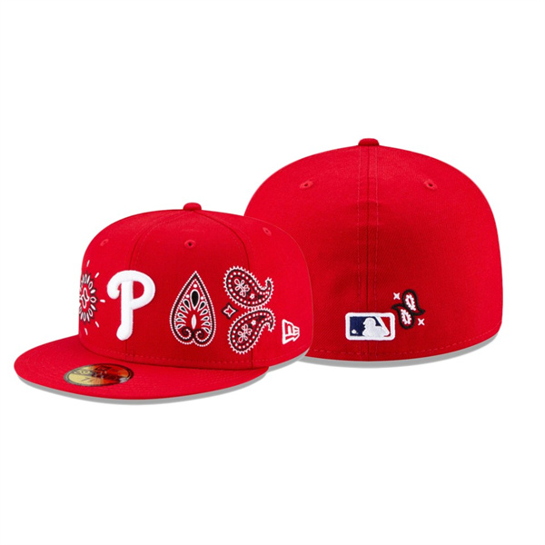 Philadelphia Phillies Paisley Elements Red 59FIFTY Fitted Hat