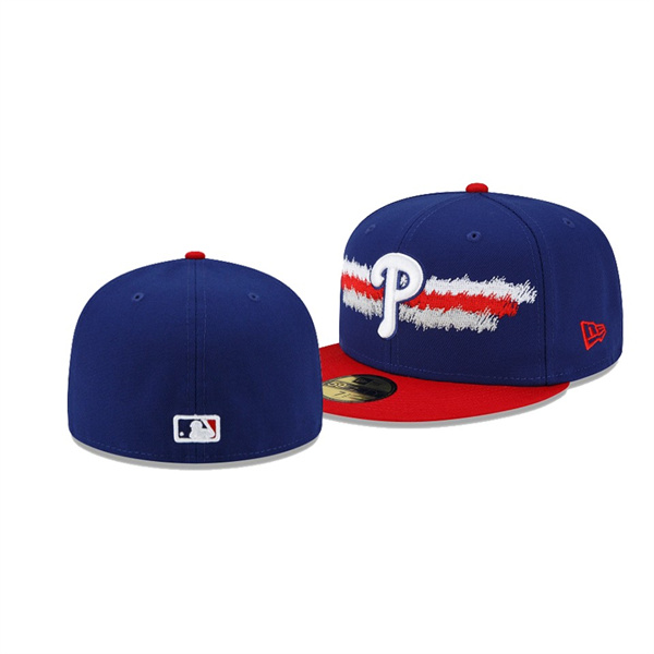 Philadelphia Phillies Scribble Royal 59FIFTY Fitted Hat