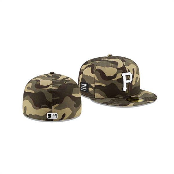 Men's Pittsburgh Pirates 2021 Armed Forces Day Camo On-Field 59FIFTY Fitted Hat
