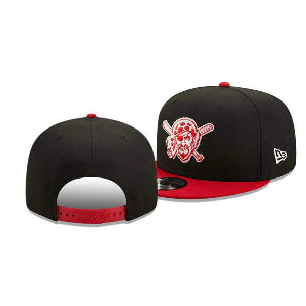 Pittsburgh Pirates Color Pack 2-Tone Black Scarlet 9FIFTY Snapback Hat