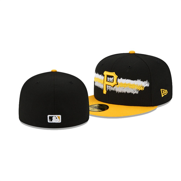 Pittsburgh Pirates Scribble Black 59FIFTY Fitted Hat
