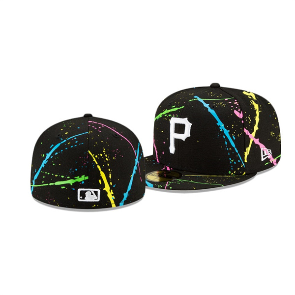 Pittsburgh Pirates Streakpop Black 59FIFTY Fitted Hat