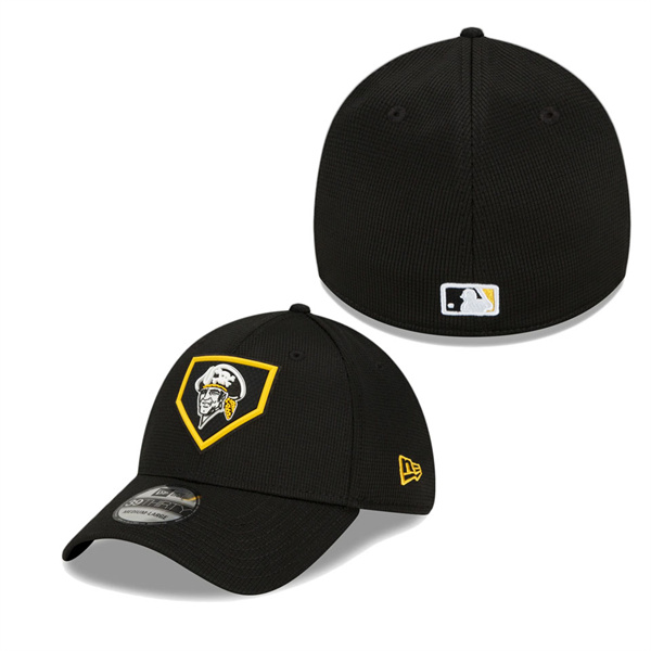 Pittsburgh Pirates Black Clubhouse Cooperstown Collection 39THIRTY Flex Hat