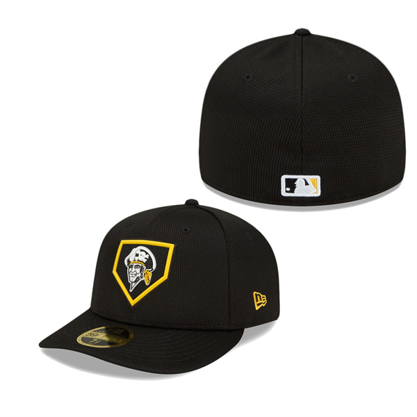 Pittsburgh Pirates Black Clubhouse Cooperstown Collection Low Profile Fitted Hat