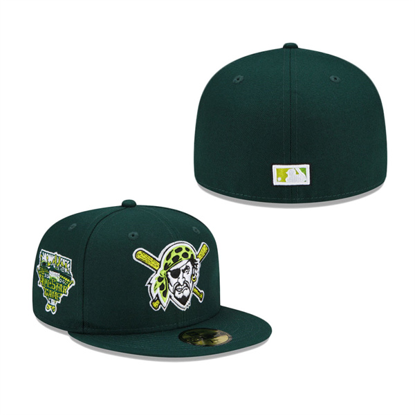 Pittsburgh Pirates New Era Cooperstown Collection 2006 MLB All-Star Game Color Fam Lime Undervisor 59FIFTY Fitted Hat Green