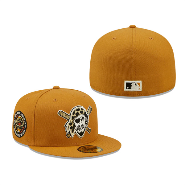 Pittsburgh Pirates Three Rivers Stadium 30th Anniversary Chrome Undervisor 59FIFTY Fitted Hat Tan