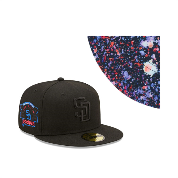 Padres Stadium Splatter 59FIFTY Fitted Hat Black