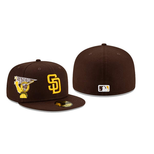 Men's San Diego Padres City Patch Brown 59FIFTY Fitted Hat