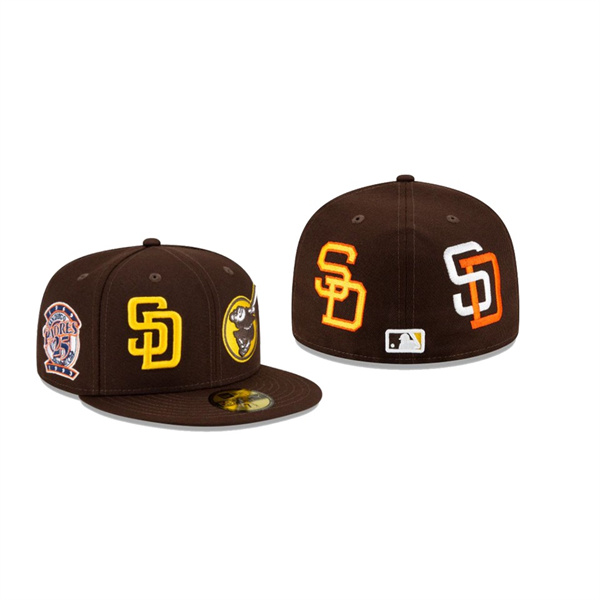 Men's San Diego Padres Patch Pride Brown 59FIFTY Fitted Hat