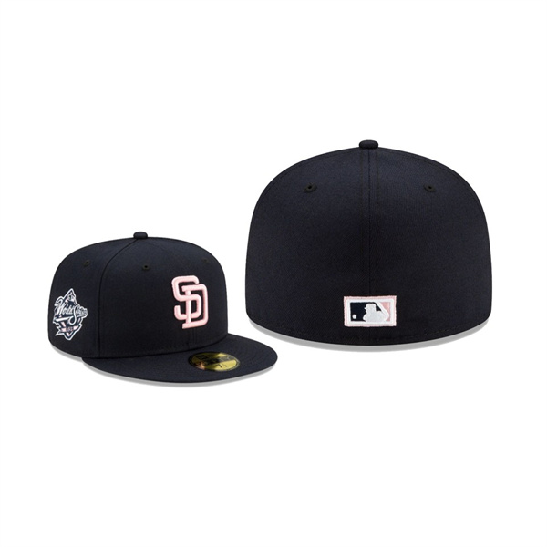 Men's San Diego Padres Pink Under Visor Navy 59FIFTY Fitted Hat
